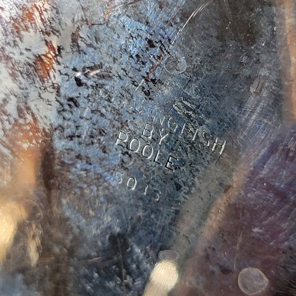 Vtg Poole Old English Silverplate Centerpiece Shell Bowl /Serving Bowl w/Gadroon - Picture 7 of 8